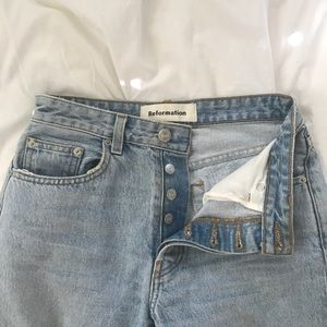 Reformation Crop Flare Jean